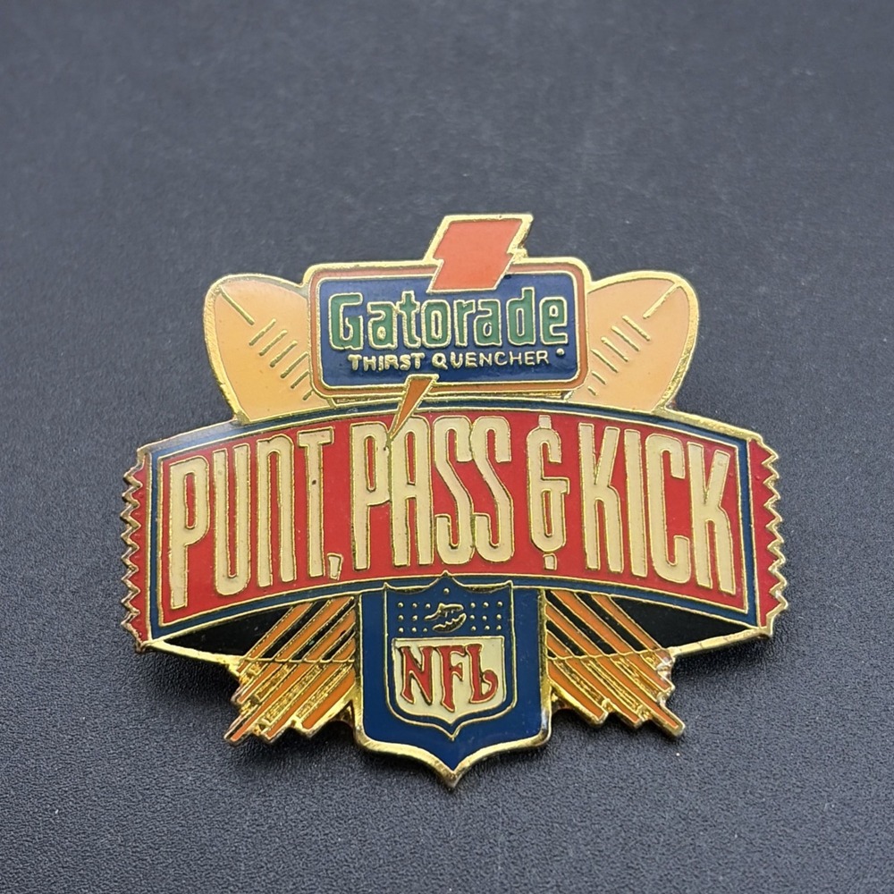 NFL Football Gatorade Punt Pass & Kick Lapel Hat Pin